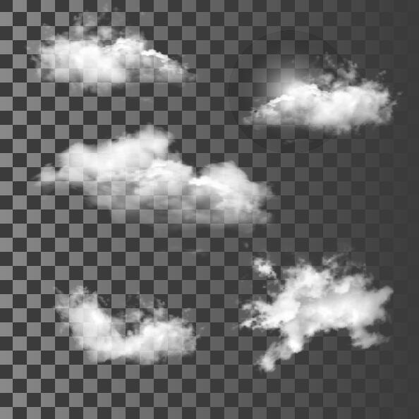 Vektorgrafik Wolken set 04  