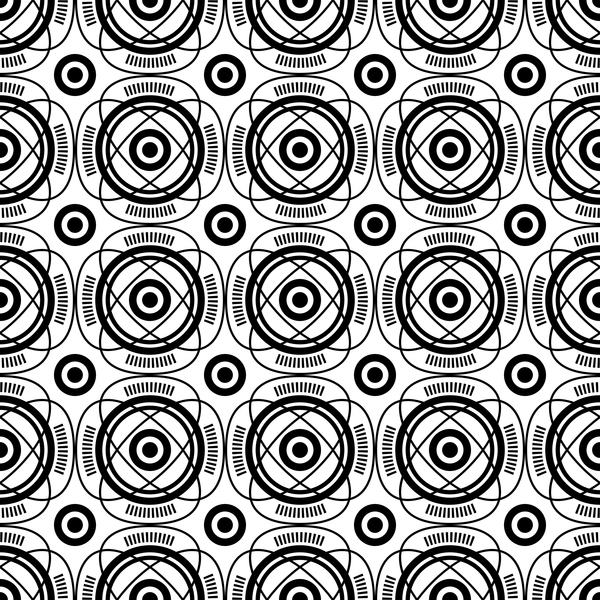 White with black geometry vector seamless pattern 03  