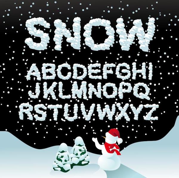 番号ベクトルと冬の雪のアルファベット  