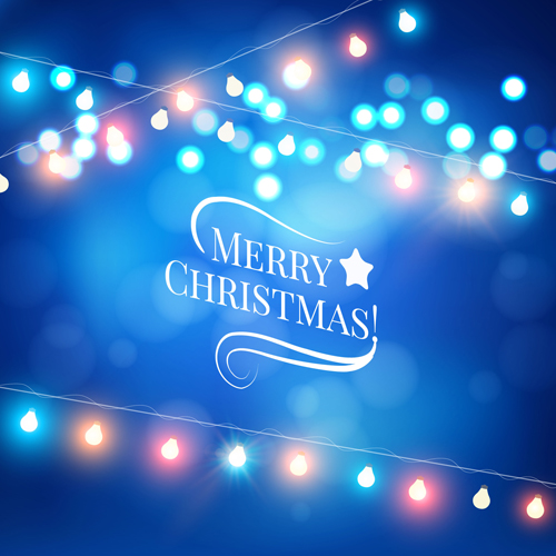 beautiful christmas light background vector 01  