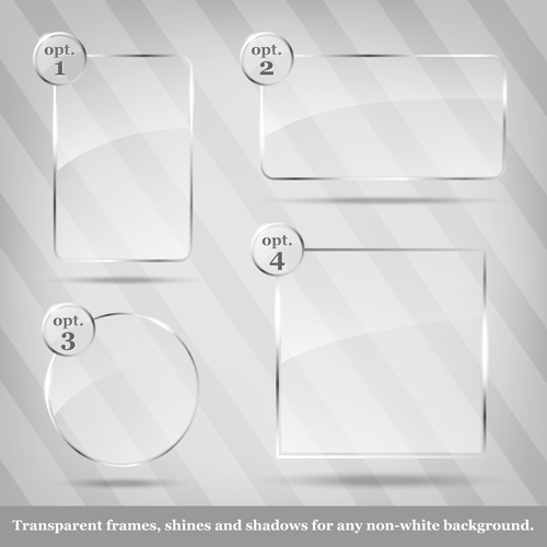 Glass frames Object vector 04  