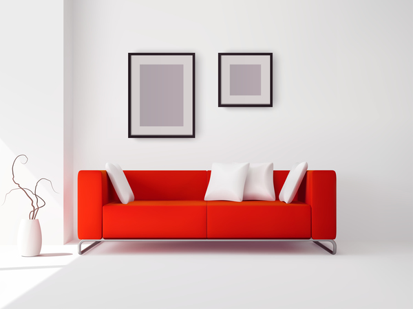 living room interior design vector 03  
