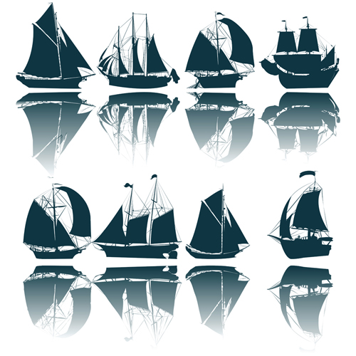 Marine Equipment elements vector set 04  