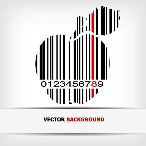 Creative Barcode background vector set 02  