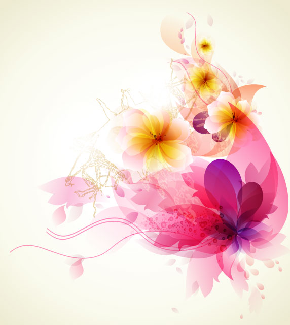 Shiny Colorful flower background vector 01  