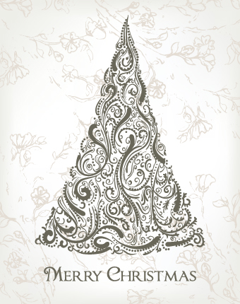 2014 Abstract Christmas tree design vector 04  