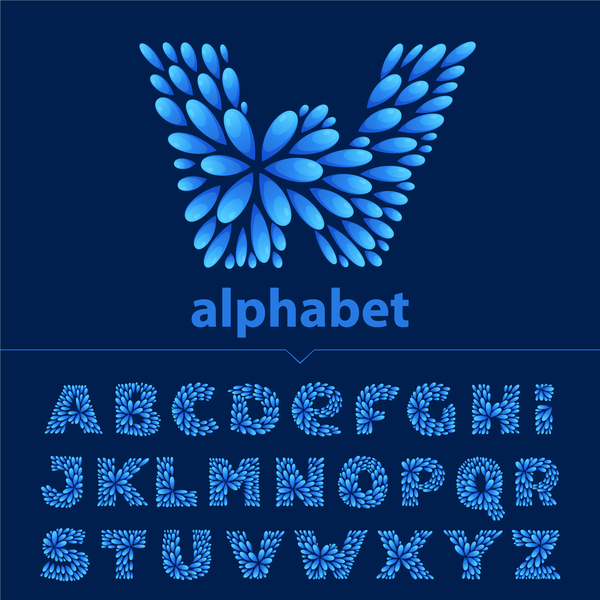 Abstract alphabet creative design vector  