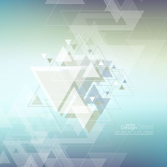 Abstract triangle with blurred background vector 07  