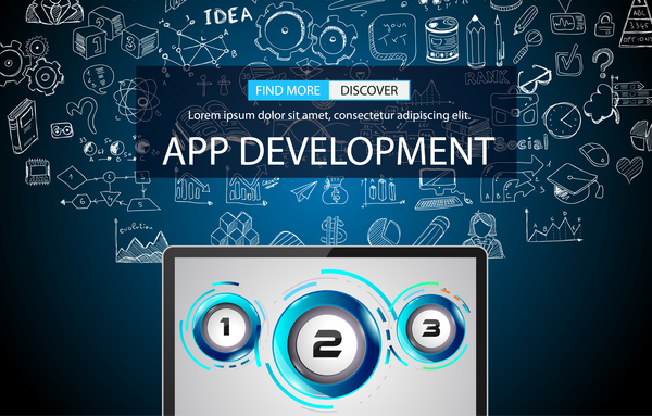 App Entwicklung Infographik Vektoren 01  