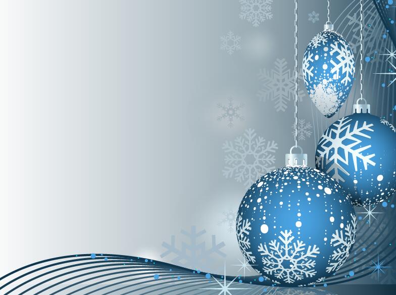抽象的な背景の青いクリスマス ボール  