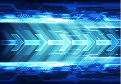 Blue tech futuristic background vector 10  