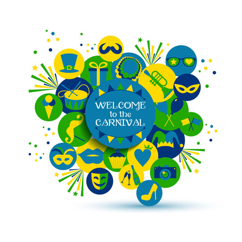 Brazil carnival creative background vector 03  