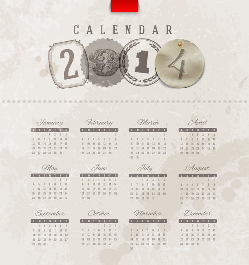 カレンダー 2014年ベクトル膨大なコレクション 42  