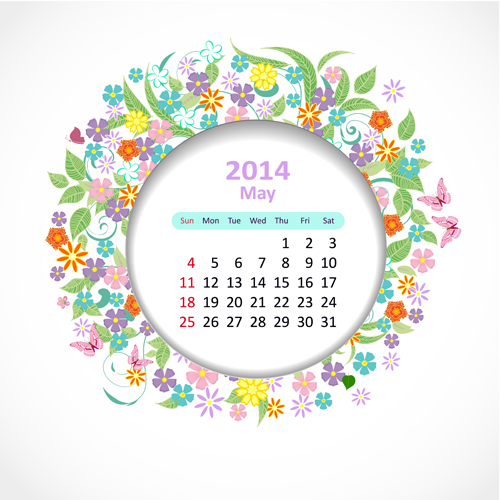 Calendar 2014 vector huge collection 52  