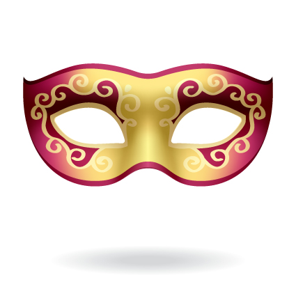 Various Carnival Mask elements vector set 04  