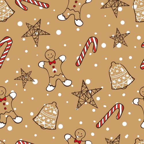Christmas candy seamless pattern vectors 05  