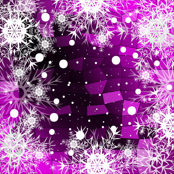 Christmas snowflake with shiny polygon background vector 09  