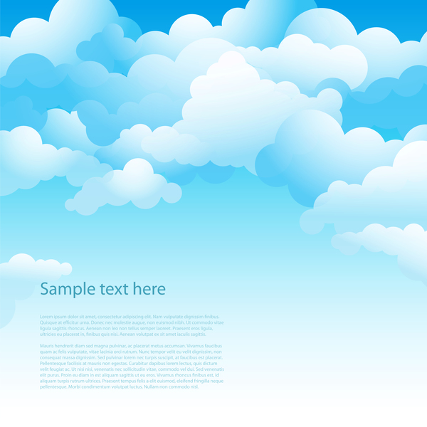 Wolken mit Sky für Sie Text Hintergrund Vektor  
