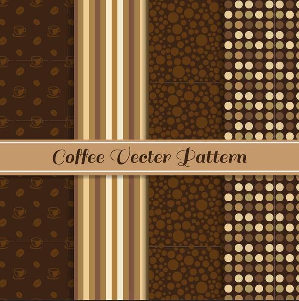 Coffee vector pattern set 05  