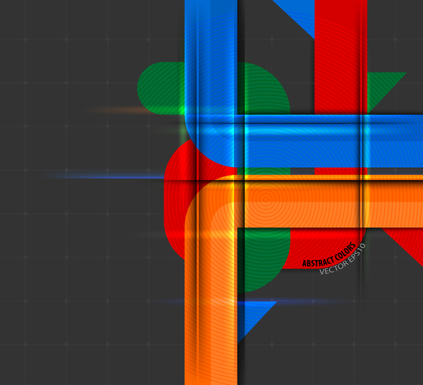 色の曲線の抽象的なベクトルの背景 02  