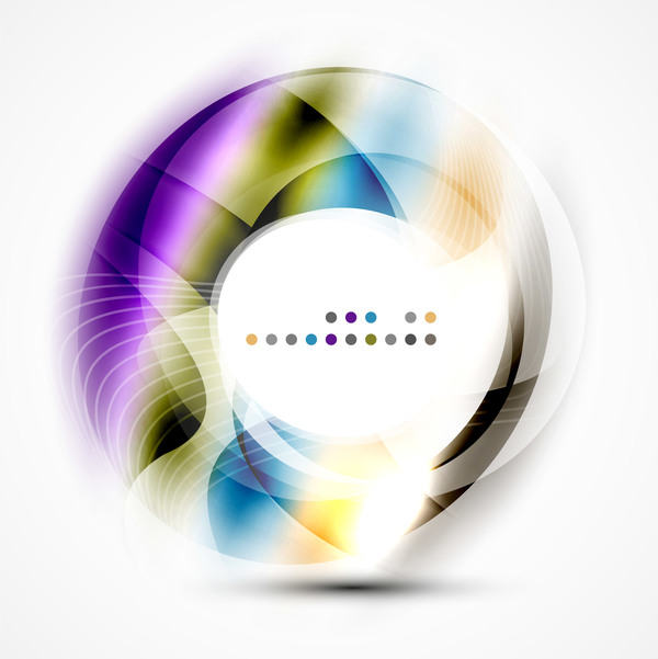 Colorful circle with abstarct background art vector 06  