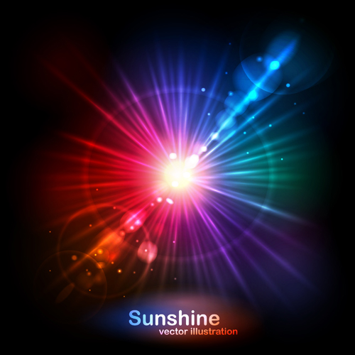 Colorful sunshine vector background  