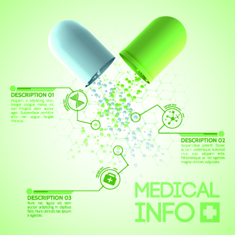 Creative Medical info design vector 02  