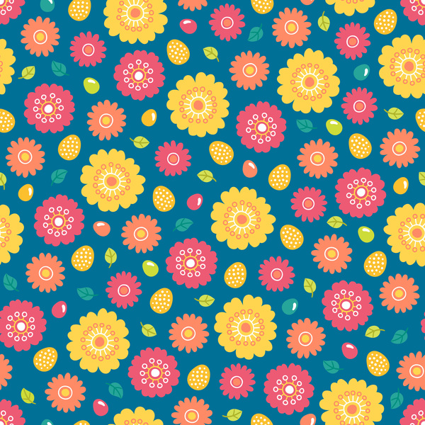 Cute easter seamless pattern design vector 12  