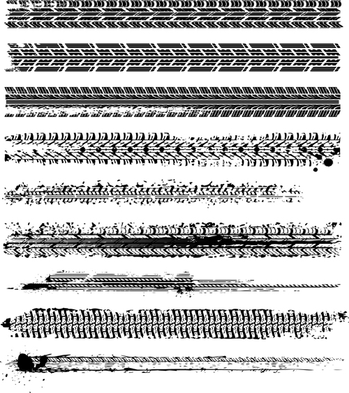 Different Tire Impression vector 02  