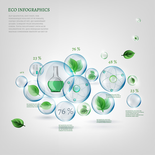 Eco infographics elements vectors graphics 13  