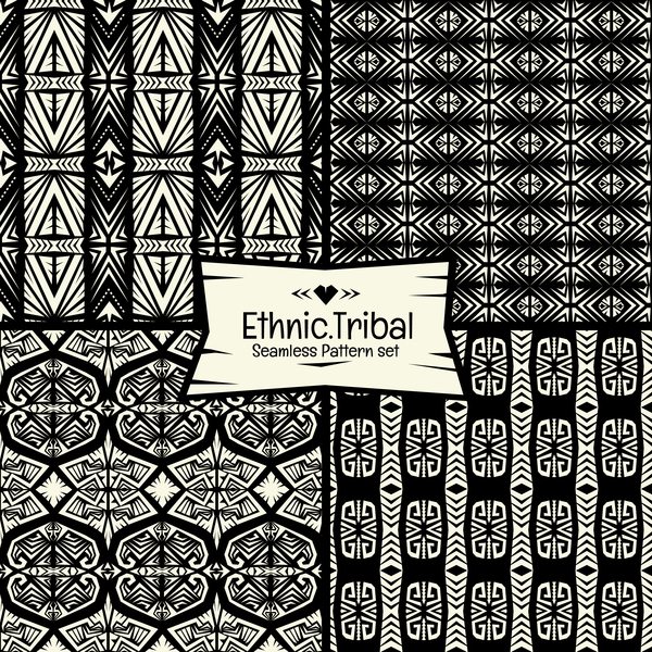 Ethnische tribal Musterdesign Vektor Material 04  