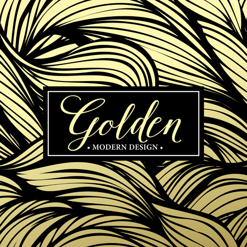 Floral seamless pattern with gold frame vectors 03  