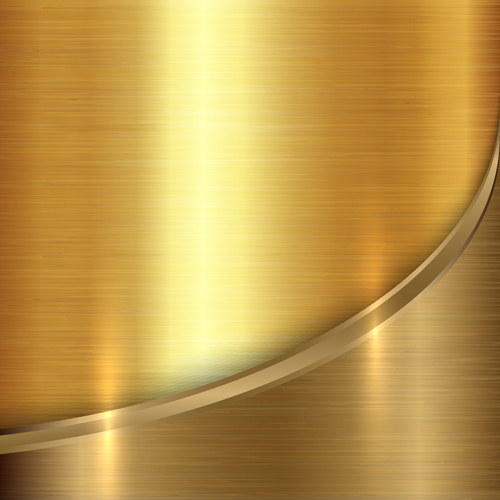 Golden metal textures vector background  