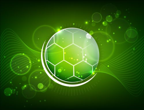 Green styles soccer background vector 06  