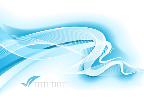 Light blue wavy abstract background vector 07  