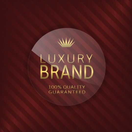 Luxus-Glas-Label mit rotem Hintergrundvektor 17  