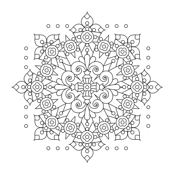 Mandala motif décoratif dessiné vecteur matériel 08  