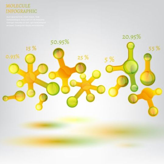 Molecule infographics moderne template vector 05  