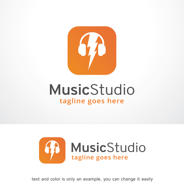 音楽スタジオのロゴのベクトル  
