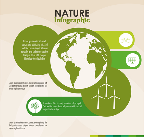 Nature Infographic vectors material 09  