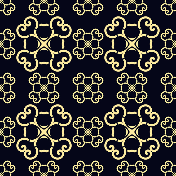 Muster-Vektormaterial 13 der Verzierung goldene Weinlese nahtloses  