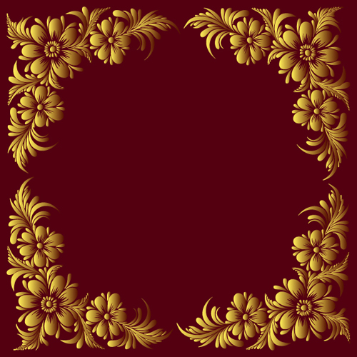 Ornate floral decorative frame vectors 03  