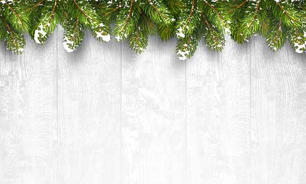 木のクリスマスの背景ベクトル02と松  