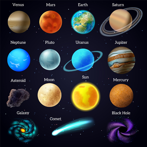 Planets with name vector set 01  