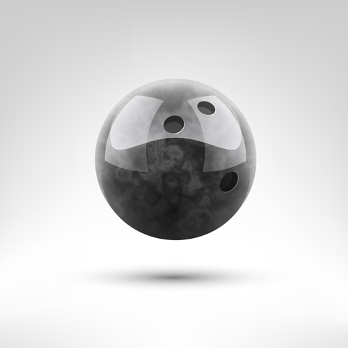 Realistic bowling ball vector design 01  