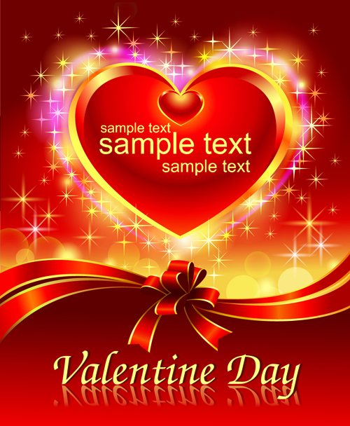 Romantic Valentine Day Theme background vector 05  