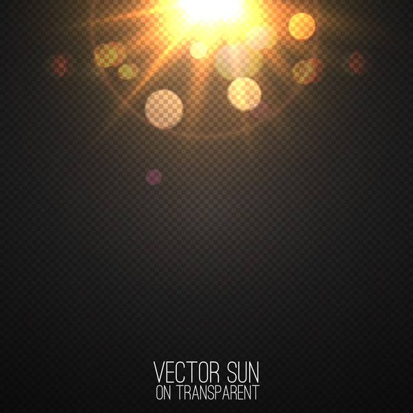 Солнечный свет прозрачный Иллюстрация вектора 11  