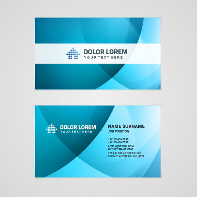 Template company business cards set vector 07  