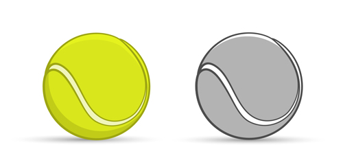 Tennis ball vectors graphics  