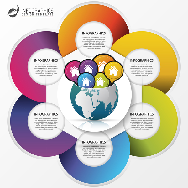 Vektor Kreativwelt Infografik Vorlage 10  